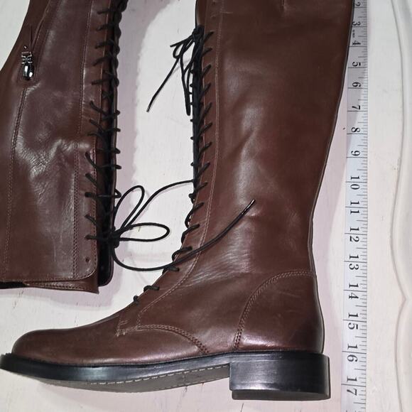 Sam Edelman Women's Nance Tall‎ Lace Up Leather Boots Brown US 6 M - Picture 13 of 14